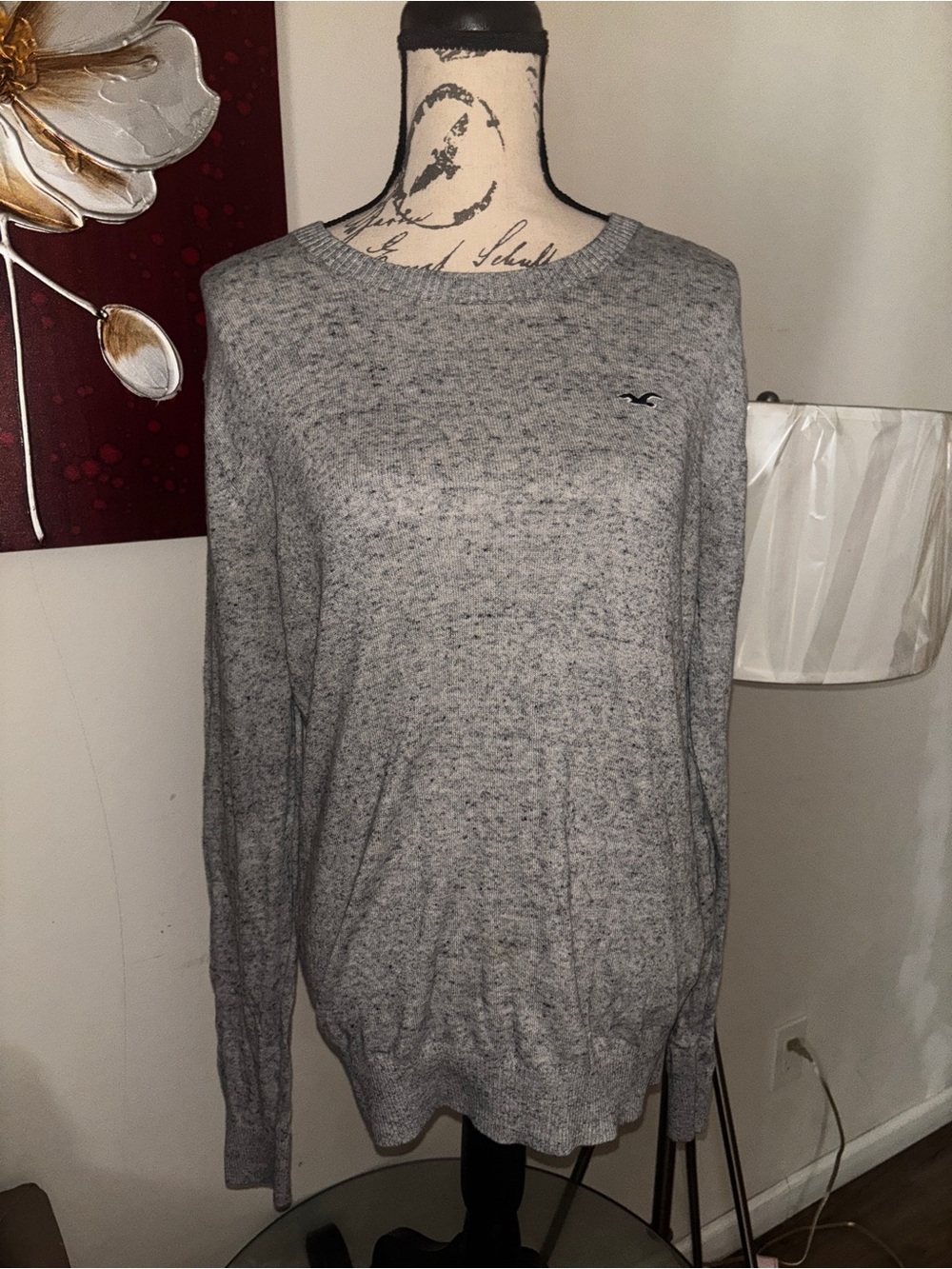 Hollister Heather Gray Crewneck Sweater